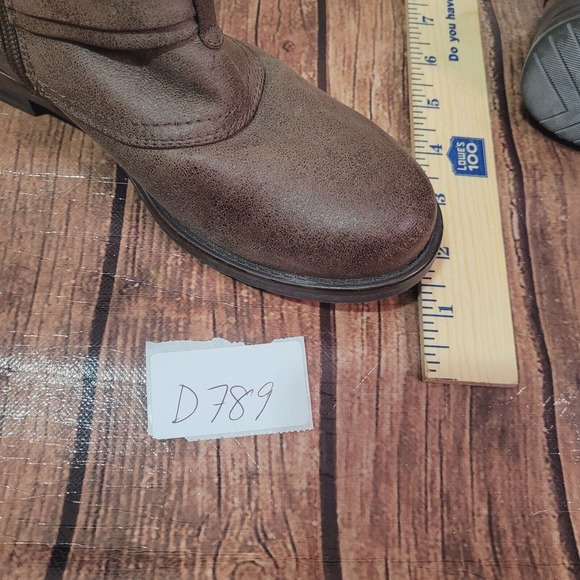 Baretraps Womens Boots Brown 7 M Crosby Bootie 1" Block Heel Round Toe Side Zip - Picture 10 of 10